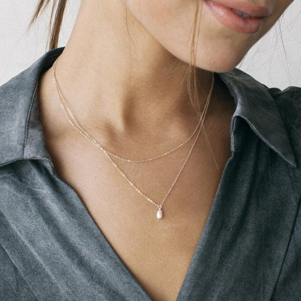 Multilayer Crystal Necklaces