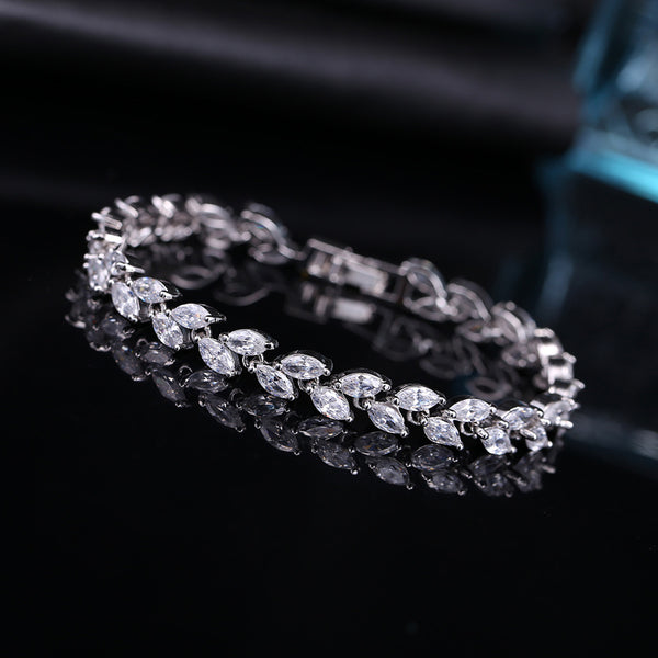Leaf Crystal Bracelet