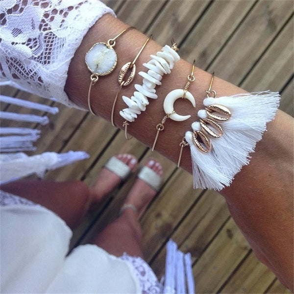 4 Pcs/set Leaves Bracelet