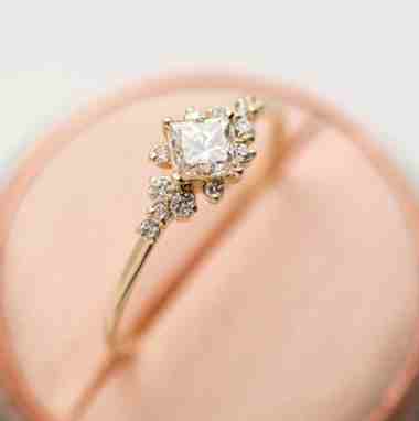 Pink Oval Crystal Ring