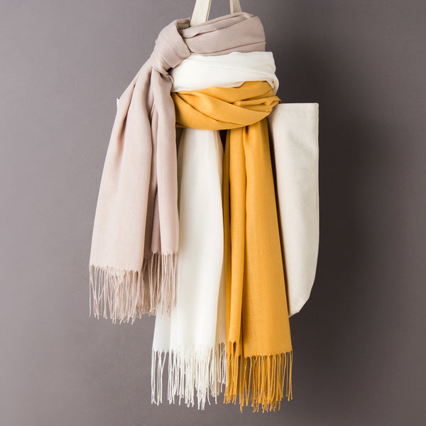 Solid Color Cashmere Scarves