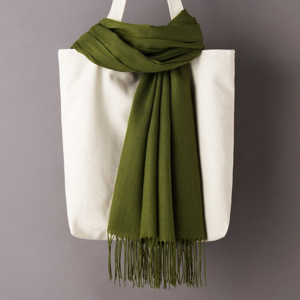 Solid Color Cashmere Scarves