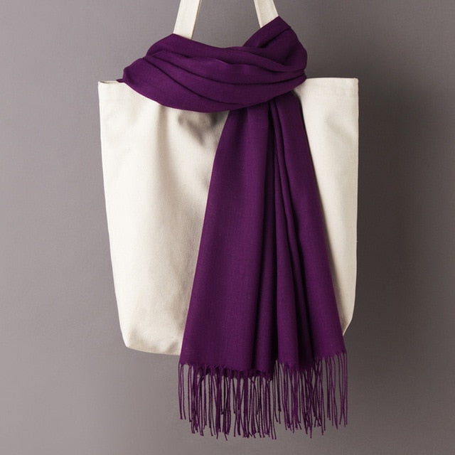 Solid Color Cashmere Scarves