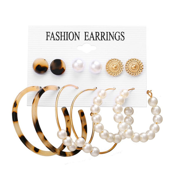 Pearl Earrings Set