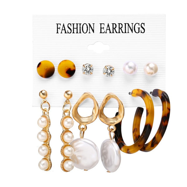 Pearl Earrings Set