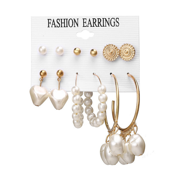 Pearl Earrings Set