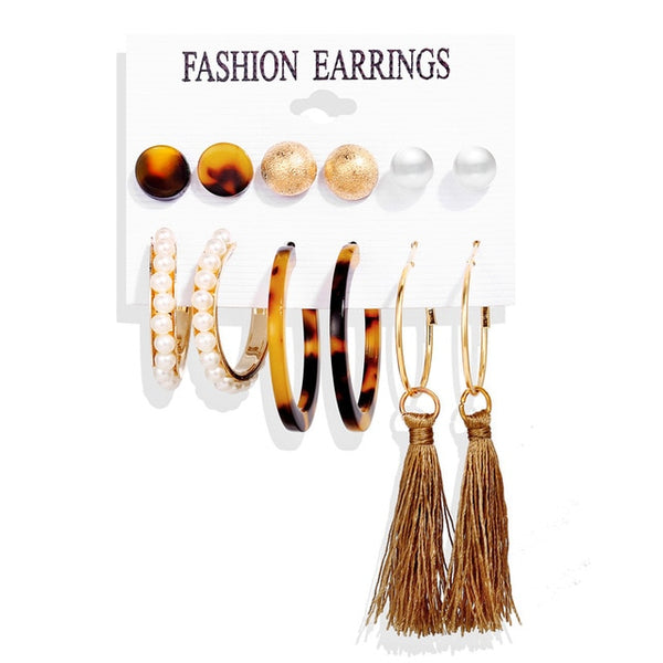 Pearl Earrings Set