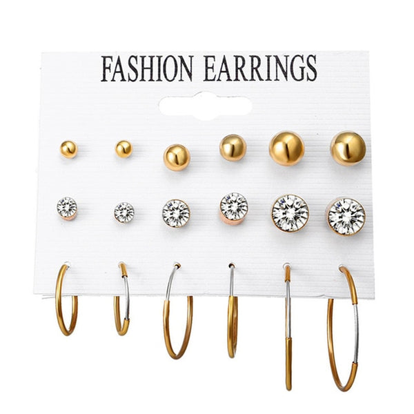 Pearl Earrings Set