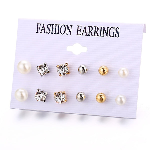 Pearl Earrings Set