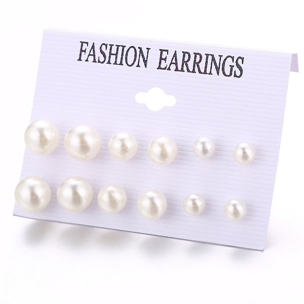 Pearl Earrings Set