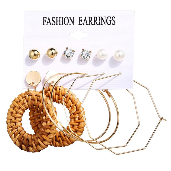 Pearl Earrings Set