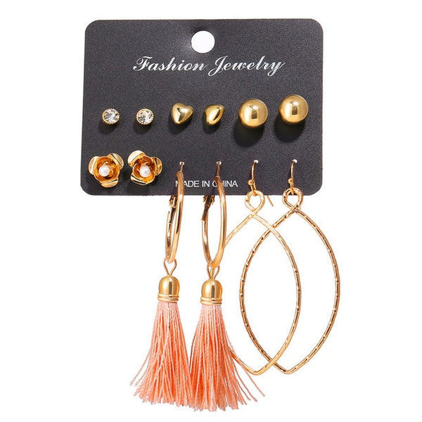 Pearl Earrings Set