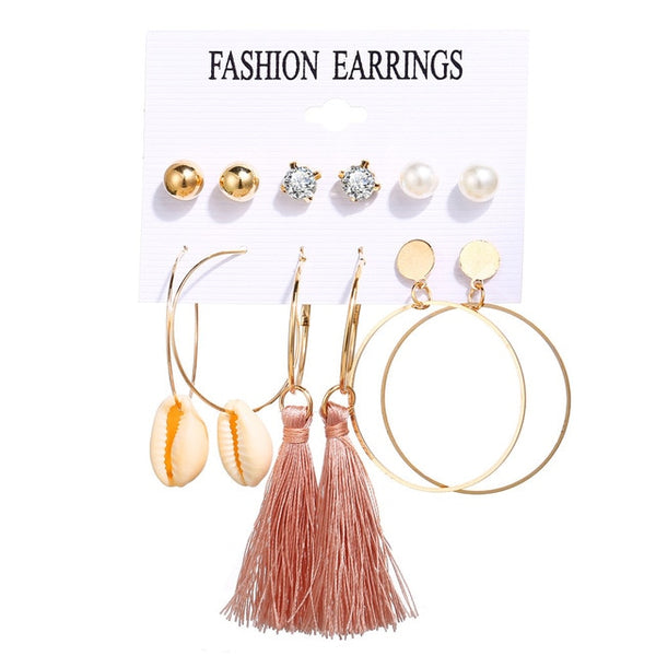 Pearl Earrings Set