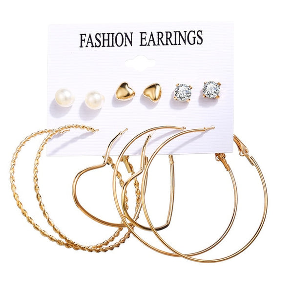 Pearl Earrings Set