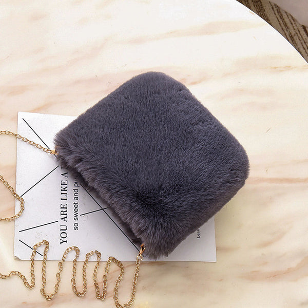 Faux Fur Crossbody Bag