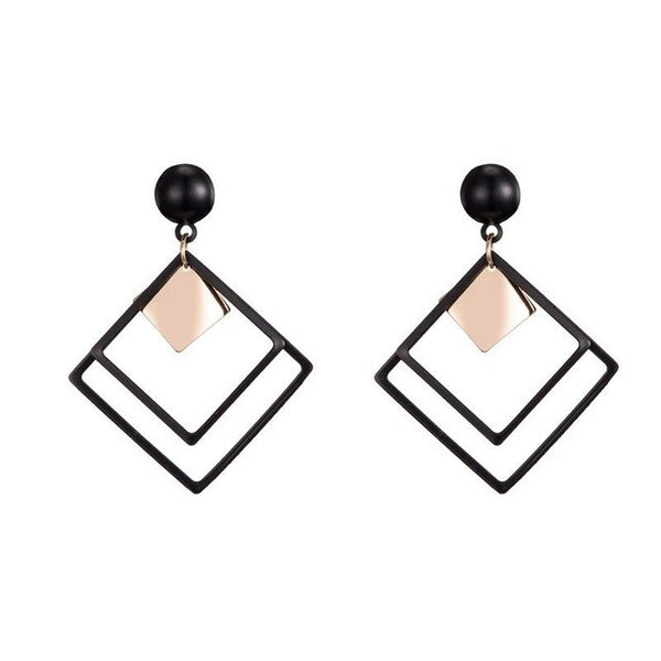 Geometric Square Earrings