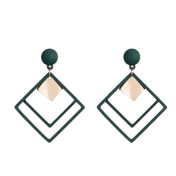 Geometric Square Earrings