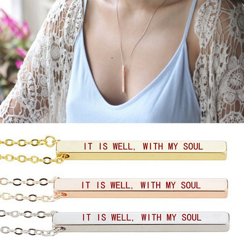 Quote Bar Necklaces