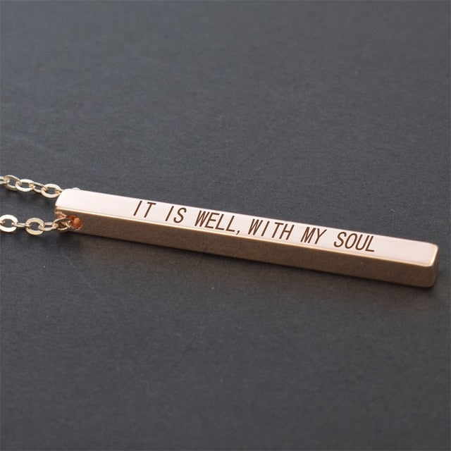 Quote Bar Necklaces