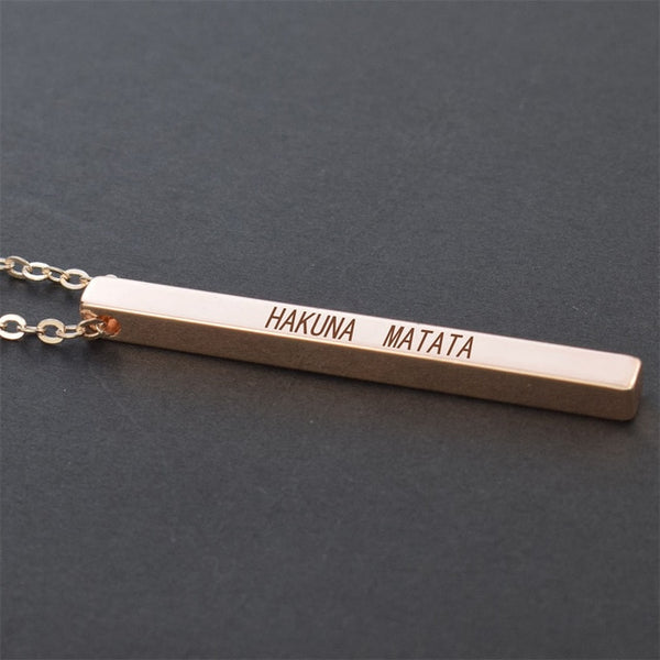 Quote Bar Necklaces