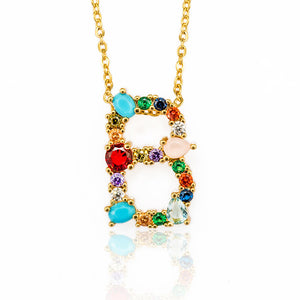 Multicolor Letter Necklace