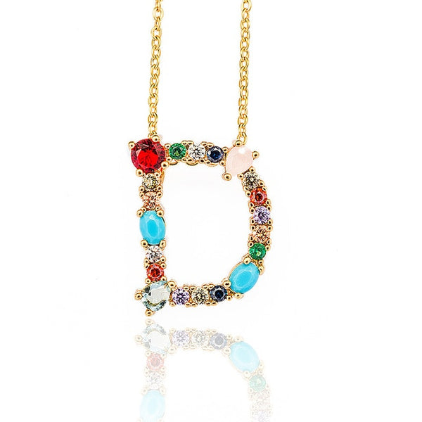 Multicolor Letter Necklace