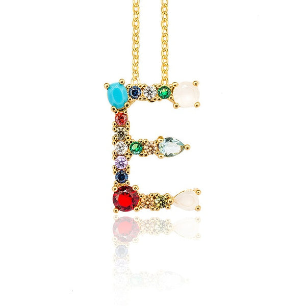 Multicolor Letter Necklace