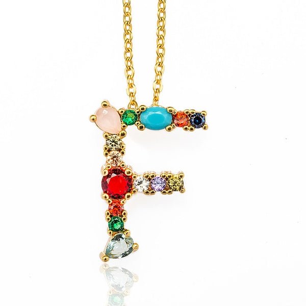 Multicolor Letter Necklace