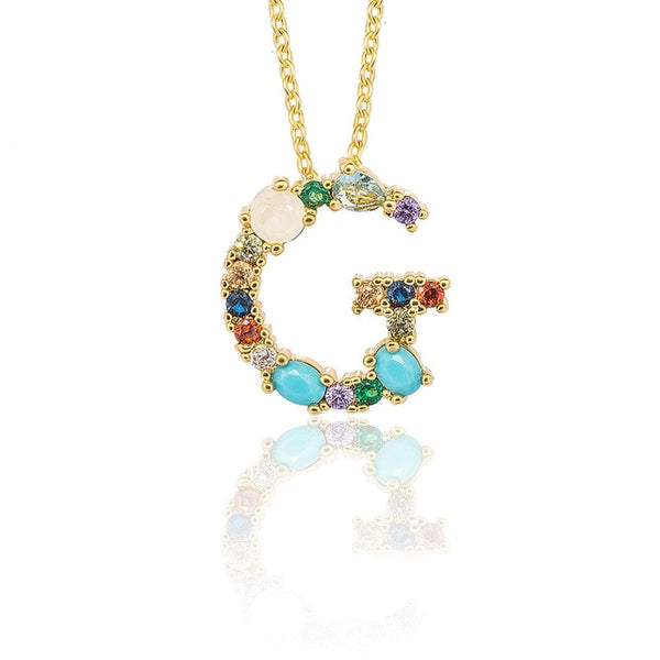 Multicolor Letter Necklace