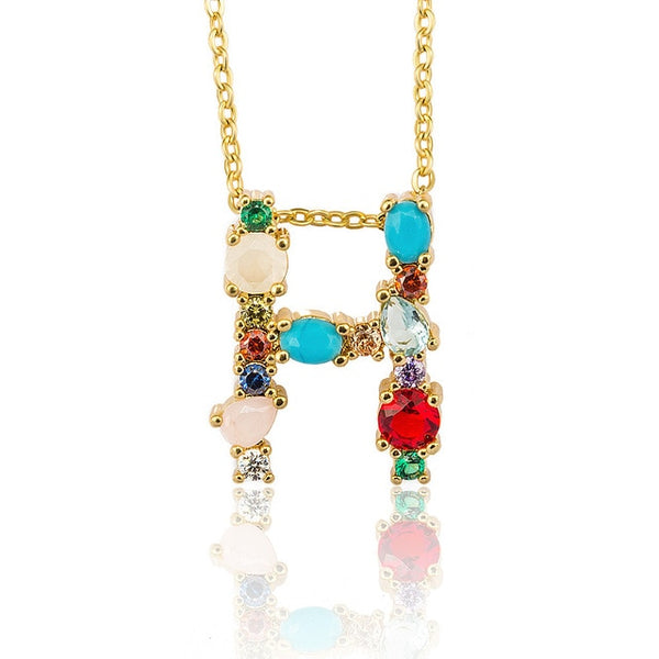 Multicolor Letter Necklace