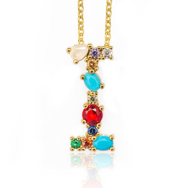 Multicolor Letter Necklace