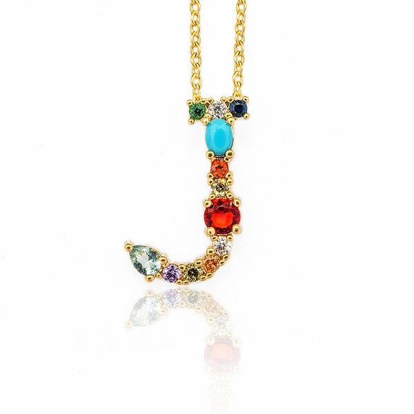 Multicolor Letter Necklace