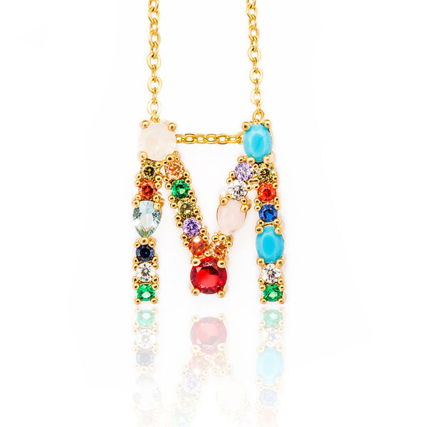 Multicolor Letter Necklace