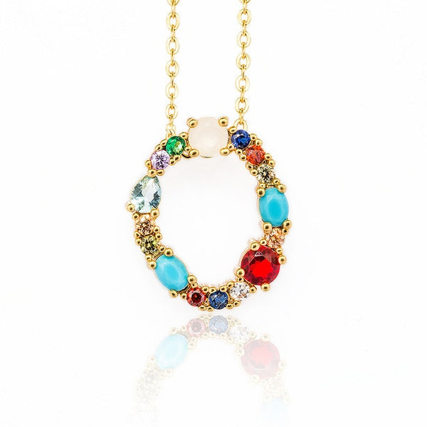 Multicolor Letter Necklace