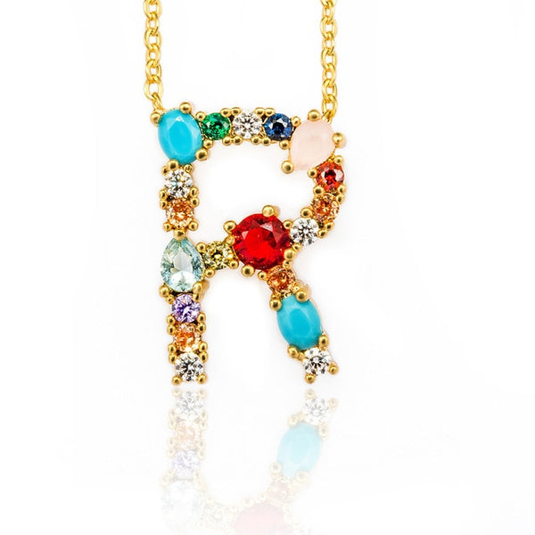 Multicolor Letter Necklace