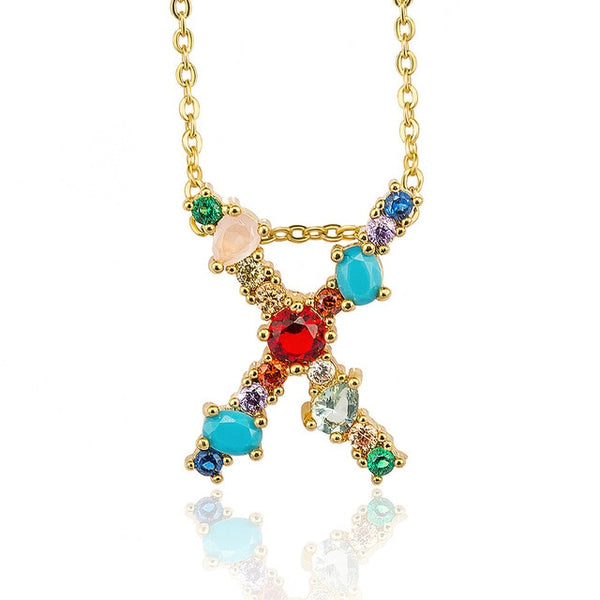 Multicolor Letter Necklace