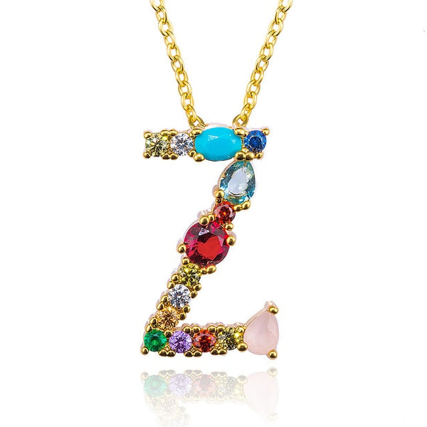 Multicolor Letter Necklace