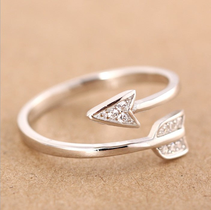 Silver Plated Arrow Rings