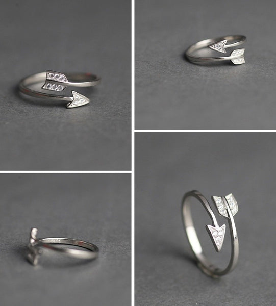 Silver Plated Arrow Rings