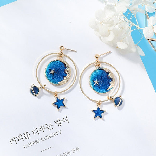 Blue Universe Earrings