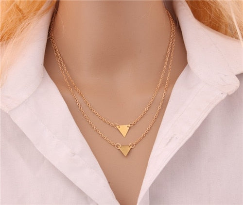 Gold Color Multilayer Necklaces