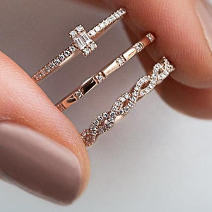 Geometry Crystal Rings Set