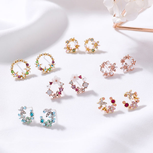 Colorful Rhinestone Earrings