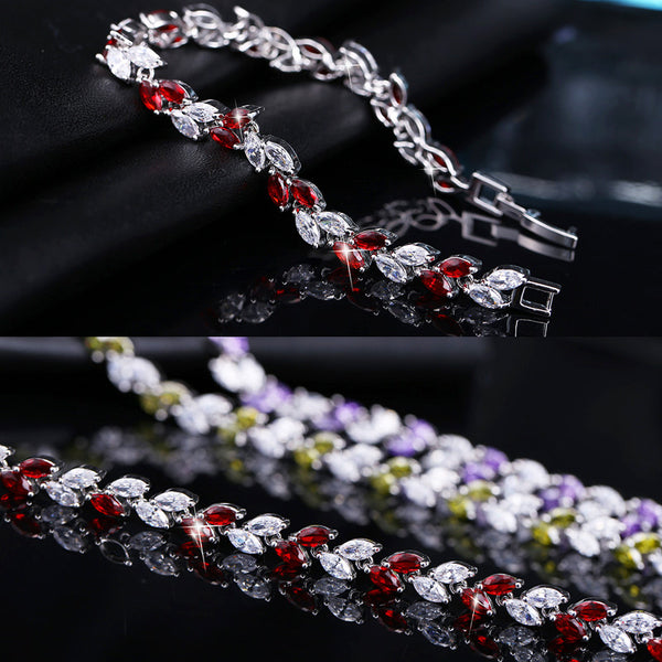 Leaf Crystal Bracelet