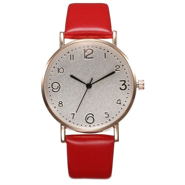 Leather Quartz WristWatch