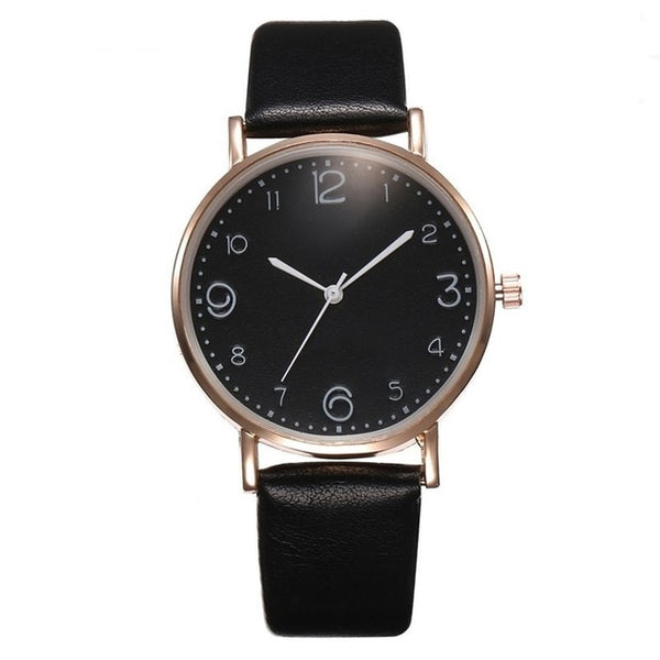 Leather Quartz WristWatch