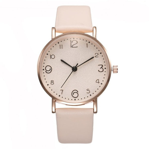 Leather Quartz WristWatch