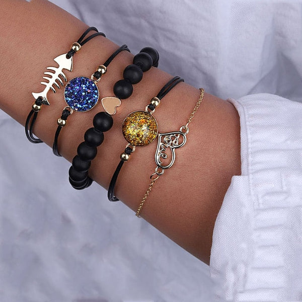 Marble Stone Bracelet Sets