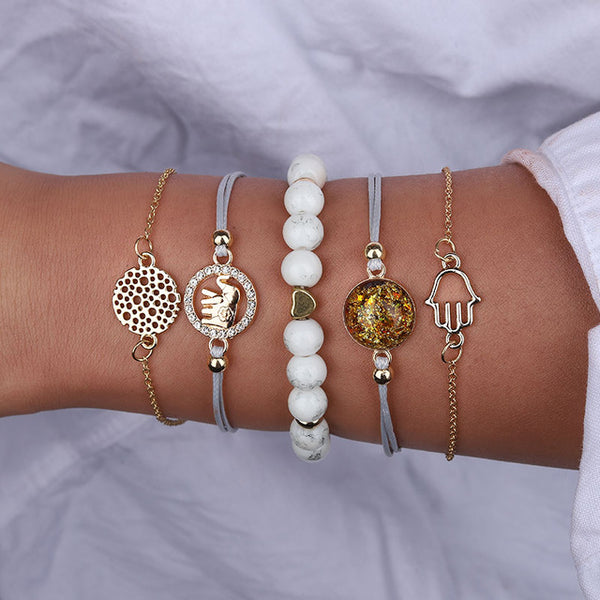 Marble Stone Bracelet Sets