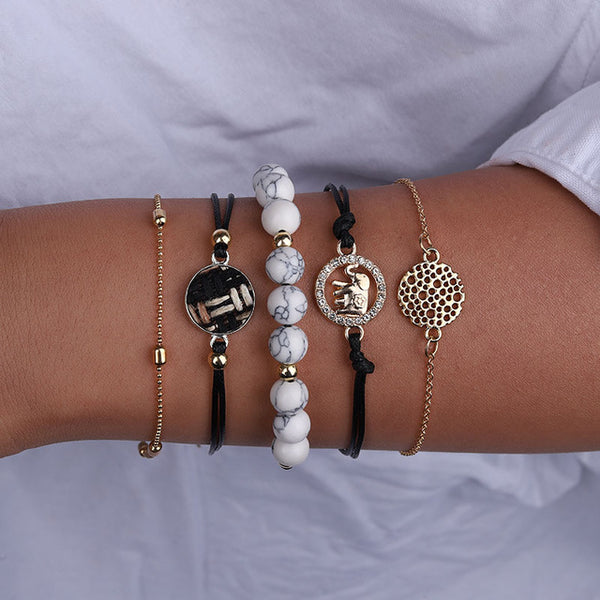 Marble Stone Bracelet Sets